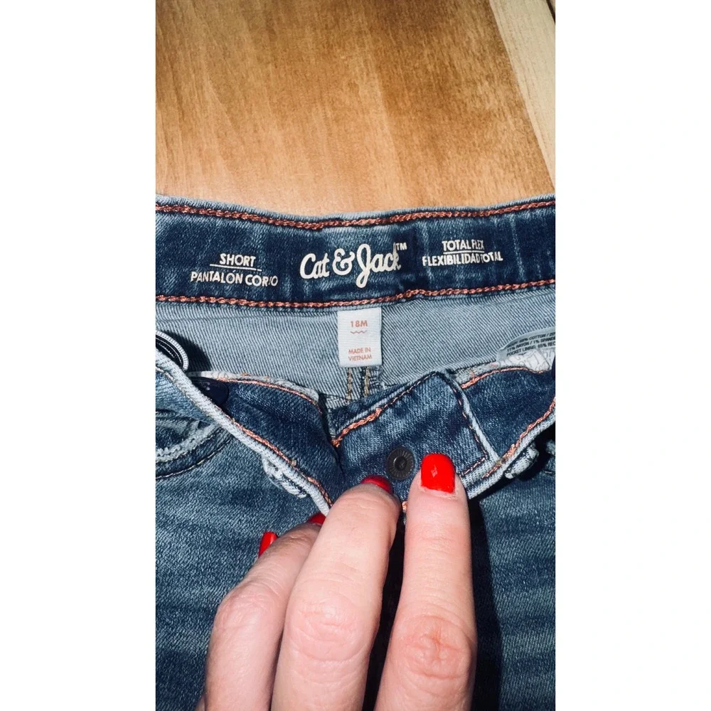 Cat Jack Toddler Boys Blue Denim Jean Shorts Size 18 Months Total Flex - Picture 3 of 7